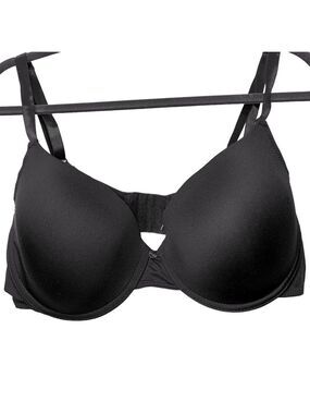 Juicy Couture Intimates Black Padded Push Up Bra Gold Metal Heart Sz 42D